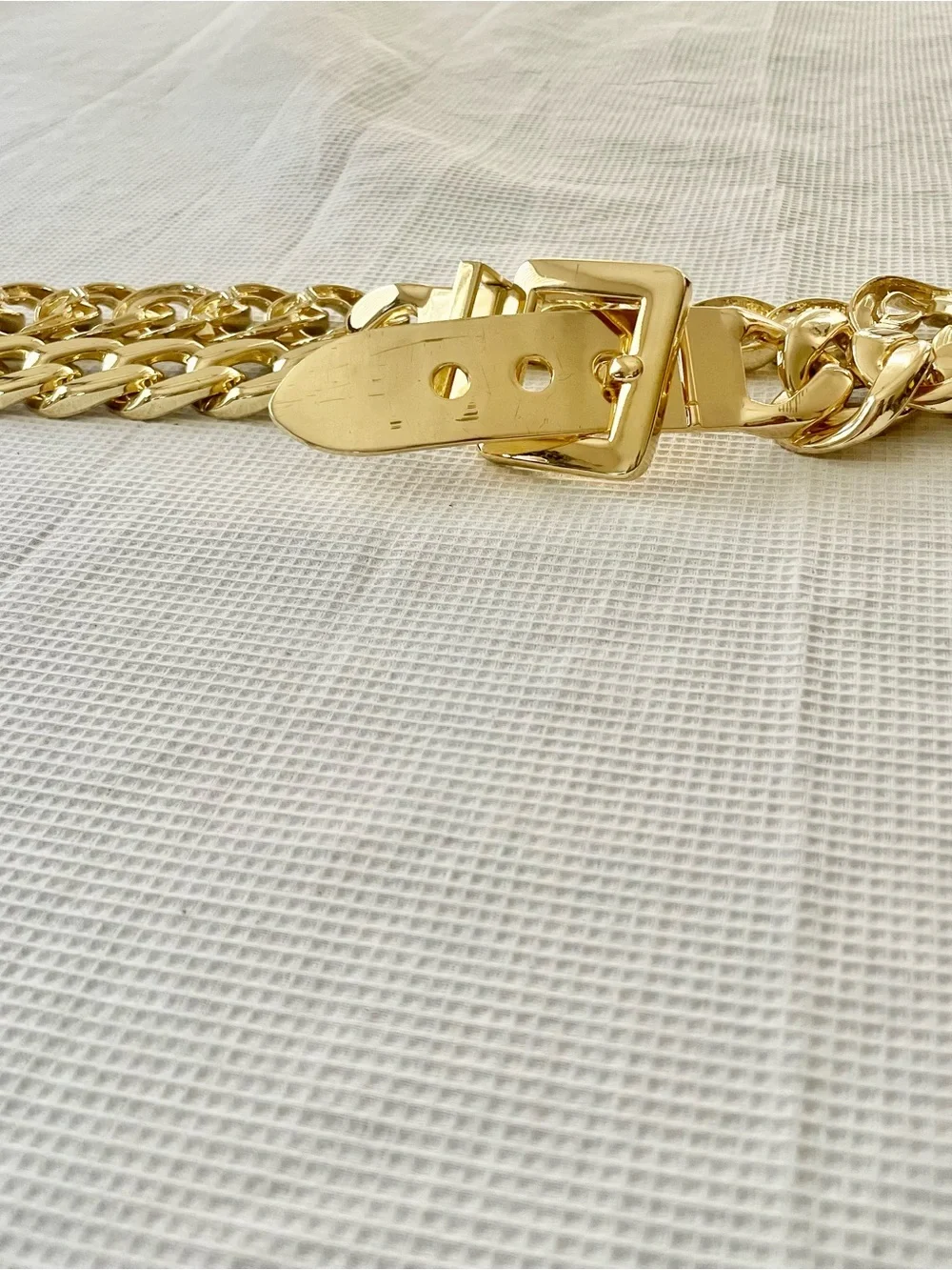 B-Low The Belt Women's Gold Chain Belt Wide Adjustable Buckle one size - Picture 3 of 8